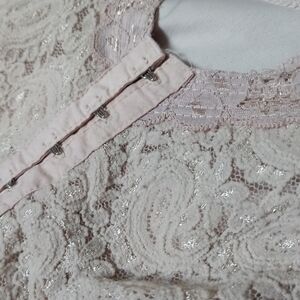 Vintage Lace Top with Eyelet Hook Front